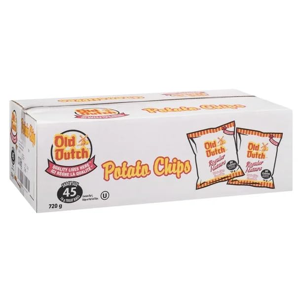 Old Dutch Potato Chips, 45 x 16g, 720g/25.4 oz (Shipped from Canada)