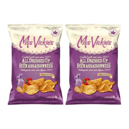 Miss Vickies All Dressed Kettle Cooked Potato Chips pack of 2