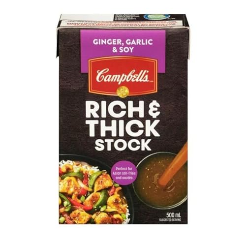 Campbell’s Ginger, Garlic & Soy Rich & Thick Stock, 500 mL/16.9 fl. oz (Shipped from Canada)