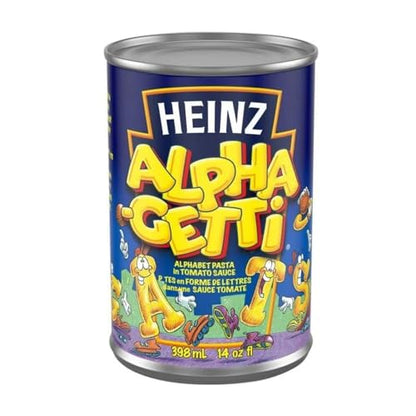 Heinz Alphaghetti Pasta, Alphabet Pasta In Tomato Sauce, 398mL/13.5 fl. oz (Shipped from Canada)