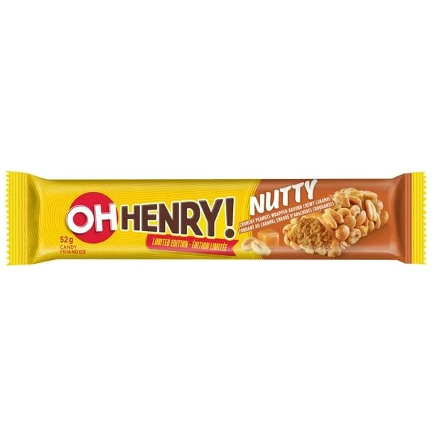 OH HENRY NUTTY Candy Bar 52g/1.83oz (Shipped from Canada)