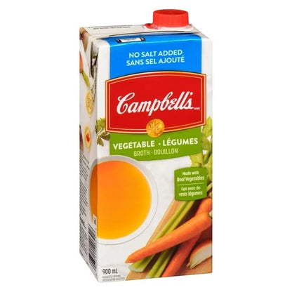 Campbell's No Salt Added Vegetable Broth, 900 mL/30.4 fl. oz (Shipped from Canada)