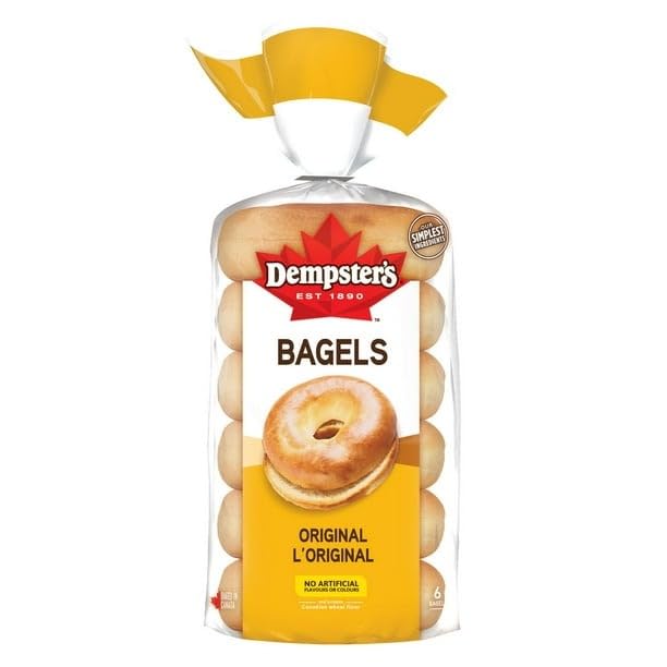 Dempster’s Original Bagels, 6 Bagels, 450g/15.9 oz (Shipped from Canada)