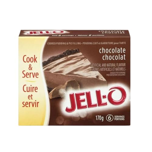 Jell-O Instant Pudding and Pie Filling, Chocolate, 170G/6oz (Shipped from Canada)