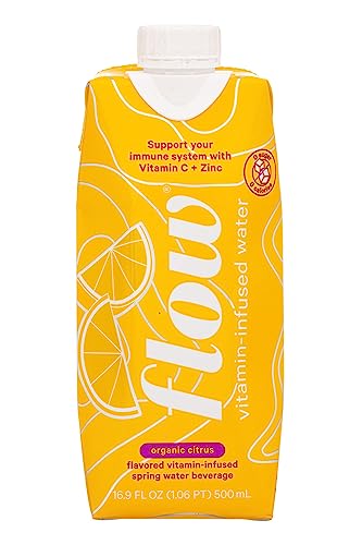 Flow Vitamin-Infused Spring Water Variety Pack, Cherry, Elderberry and Citrus, 15ct, 500ml/16.9fl. oz. (Shipped from Canada)