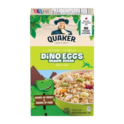 Quaker Dino Eggs Brown Sugar Instant Oatmeal, 304g/10.7 oz (Shipped from Canada)