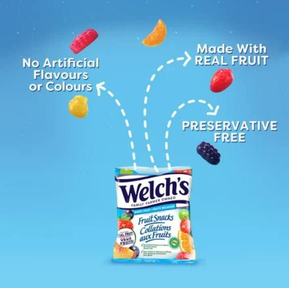 Welch's Gluten Free Mixed Fruit Snacks, 28 x 22g/0.8oz (Shipped from Canada)
