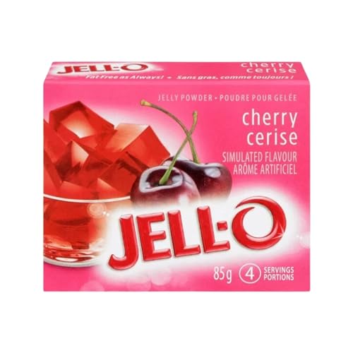 Jell-O Cherry Jelly Powder, Gelatin Mix, 85g/3oz (Shipped from Canada)