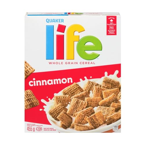 QUAKER Life Cinnamon Cereal, 455g/16 oz (Shipped from Canada)