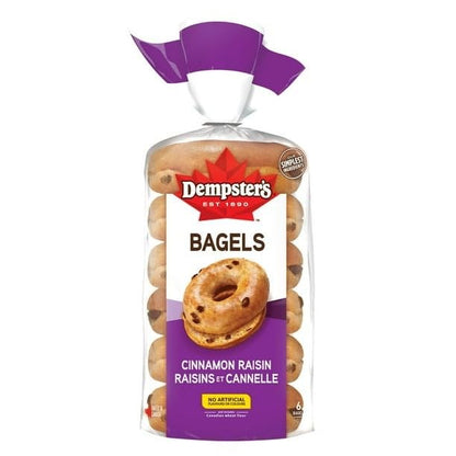 Dempster’s Cinnamon Raisin Bagels, 6 Bagels, 450g/15.9 oz (Shipped from Canada)