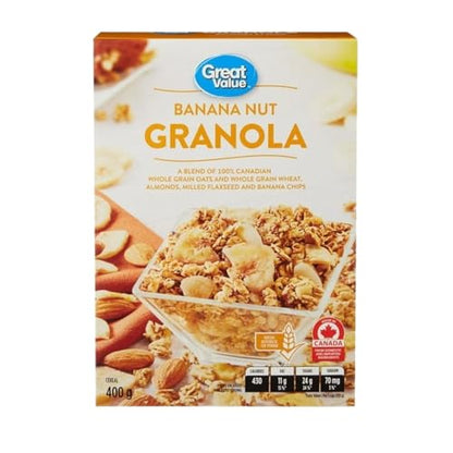 Great Value Cereals, Banana Nut Granola
