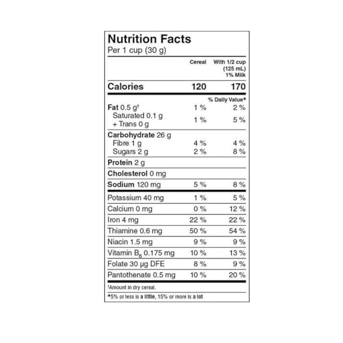 Great Value Family Size Corn Flakes Cereal Nutrition Facts