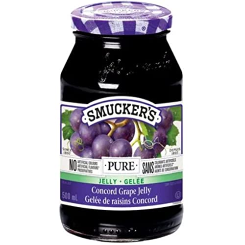 Smucker's Pure Concord Grape Jelly, 500ml/17oz (Shipped from Canada)