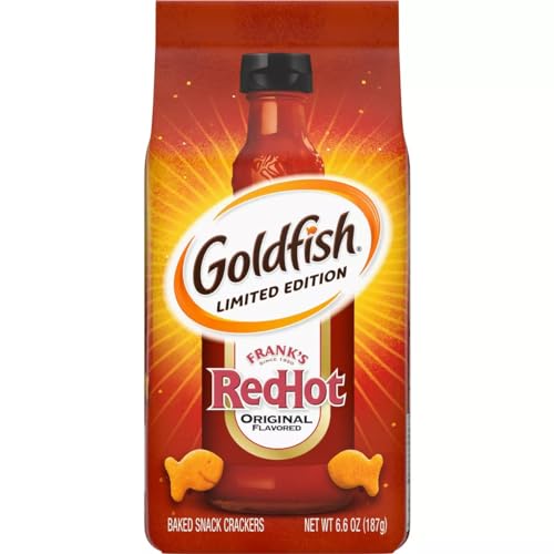 Goldfish Crackers Frank's RedHot Snack Crackers - Limited Edition, 187g/6.6 oz (Pack of 2) Shipped from Canada