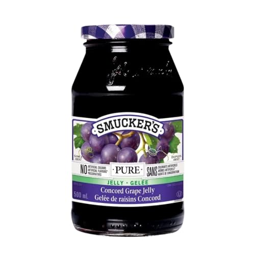 Smucker's Pure Concord Grape Jelly, 500 mL/16.9oz (Shipped from Canada)