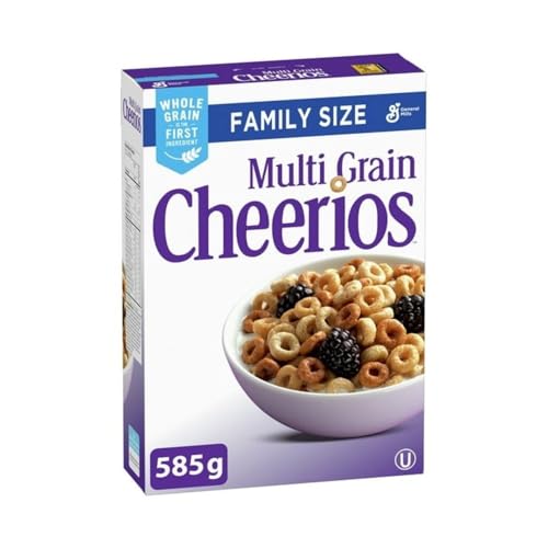 Cheerios Multi Grain Breakfast Cereal, Family Size, Whole Grains, 585g/20.6 oz (Shipped from Canada)