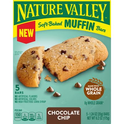 Nature Valley Soft-Baked Muffin Bars, Chocolate Chip, Snack Bars, 10 Bars, 175g/6.2 oz (Shipped from Canada)