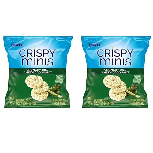 Quaker Crispy Minis Crunchy Dill Brown Rice Chips, 33g/1.2oz (Shipped from Canada)