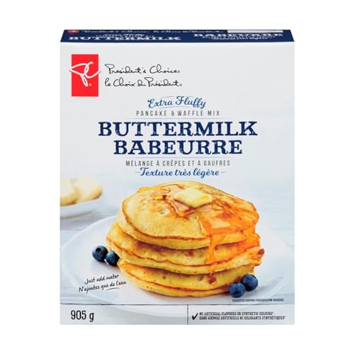 President's Choice Extra-Fluffy Buttermilk Pancake & Waffle Mix, 905g/31.9 oz (Shipped from Canada)