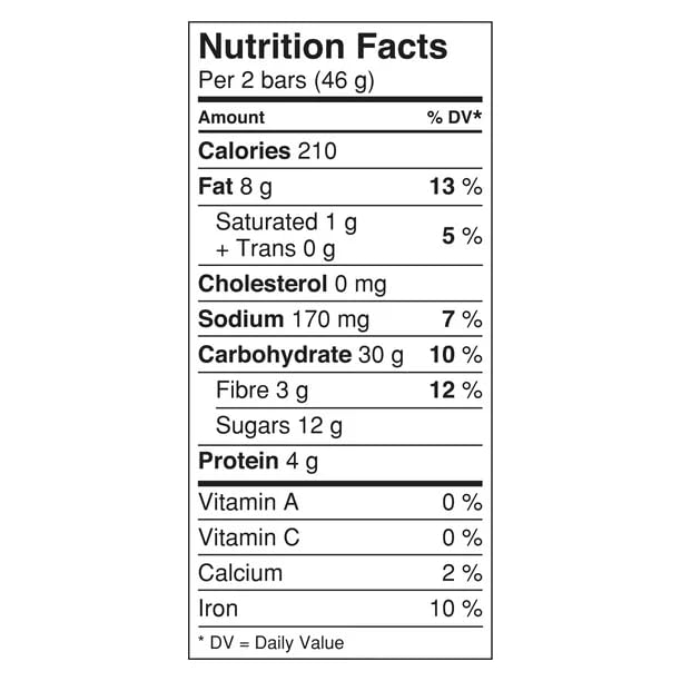 Nature Valley Crunchy Granola Bars Roasted Almond  Nutrition Facts