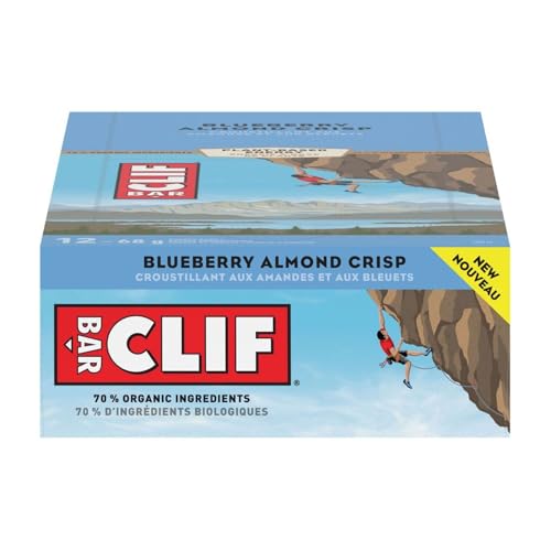 Clif Energy Bars, Blueberry Almond Crisp, Plant Based Food - New, 6 x 68g/2.4 oz (Shipped from Canada)