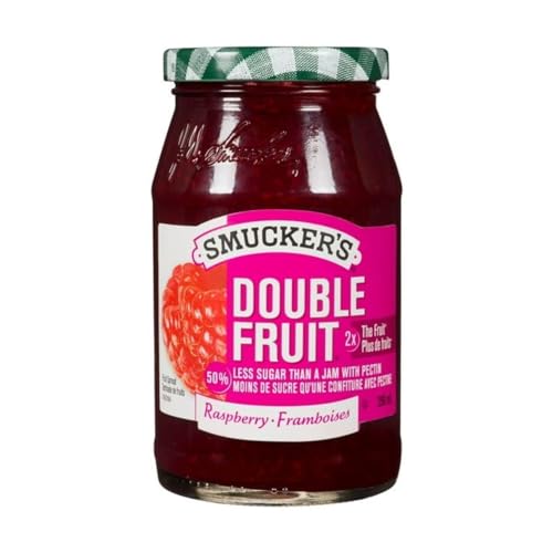 Smuckers Double Fruit Raspberry Fruit Spread 390mL, 390 mL/13.2 fl. oz (Shipped from Canada)