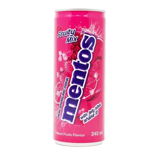 Mentos Non-Sparkling Drink Fruity Mix, 2 x 240ml/8.12 fl. oz (Shipped from Canada)