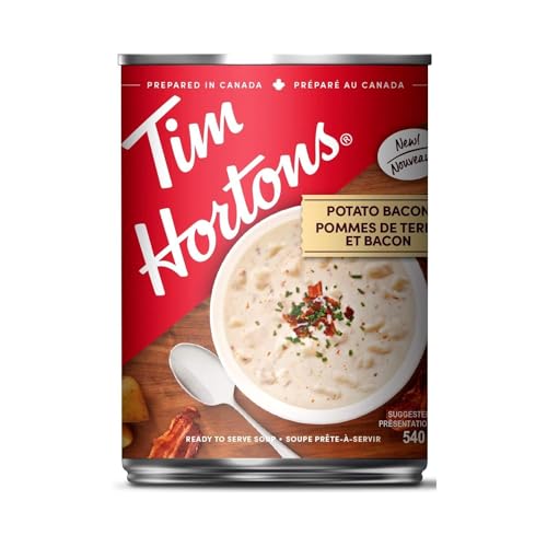 Tim Hortons Soup, Potato Bacon Soup, Ready-to-Serve, 540mL/18.2 fl. oz (Shipped from Canada)