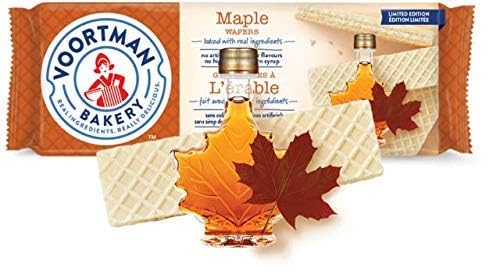 Voortman Maple Wafer Cookies, 300g/10.6 oz (Shipped from Canada)