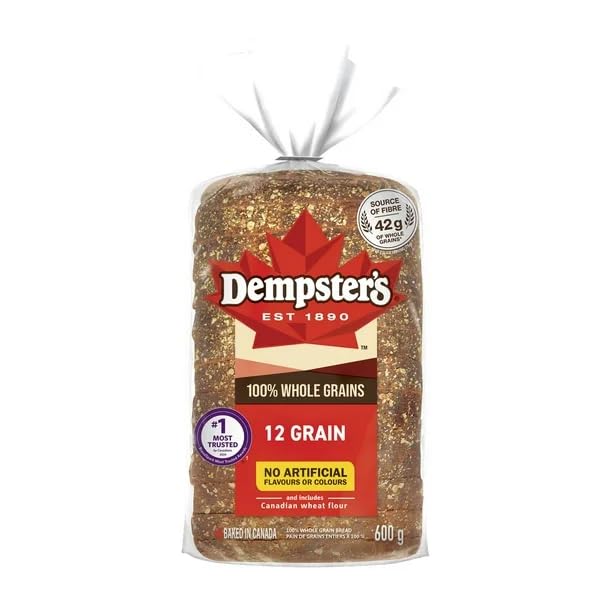 Dempster’s 100% Whole Grains 12 Grain Sliced Bread, 600g/21.16oz (Shipped from Canada)