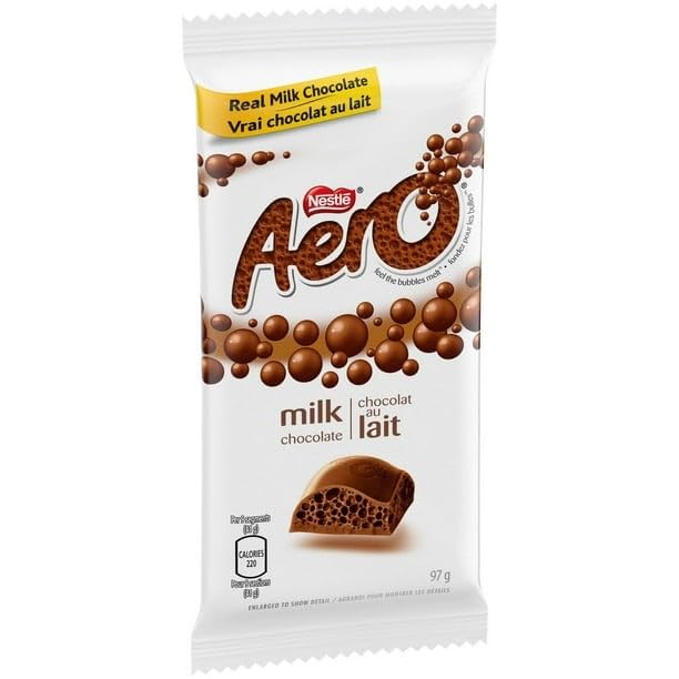 AERO Milk Chocolate bar, 97g/3.4 oz (Includes Ice Pack) Shipped from Canada