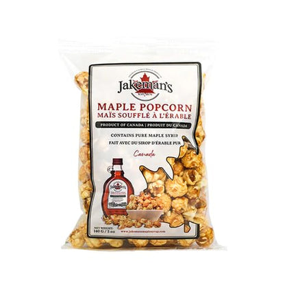 Jakeman's Maple Popcorn - Made with Pure Maple Syrup, 140g/4.9 oz (Shipped from Canada)