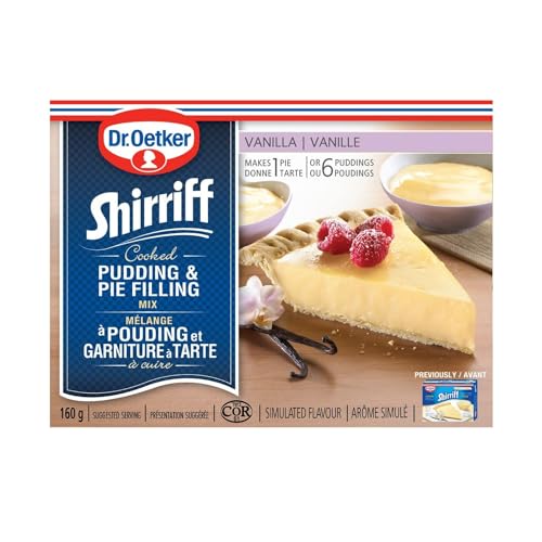 DR OETKER Shirriff Pudding & Pie Filling, Vanilla, 160g/5.6 oz (Shipped from Canada)