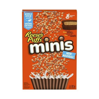 Reese's Puffs Minis Cereal, Puffs Minis Breakfast Cereal, 331g/11.7 oz (Shipped from Canada)