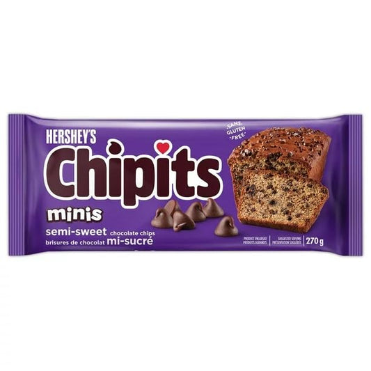 Hershey CHIPITS Semi-Sweet Minis Chocolate Chips, 270g/9.52oz (Shipped from Canada)