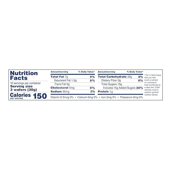 Voortman Bakery Lemon Wafers Nutrition Facts