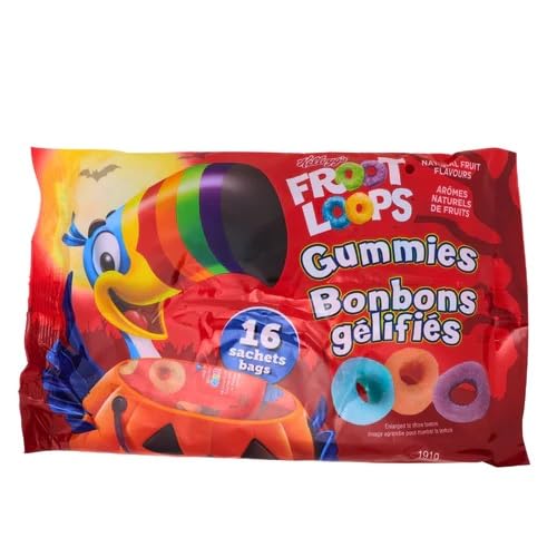 Kellogg's Froot Loops Gummies, 16ct, 191g/6.7oz (Shipped from Canada)