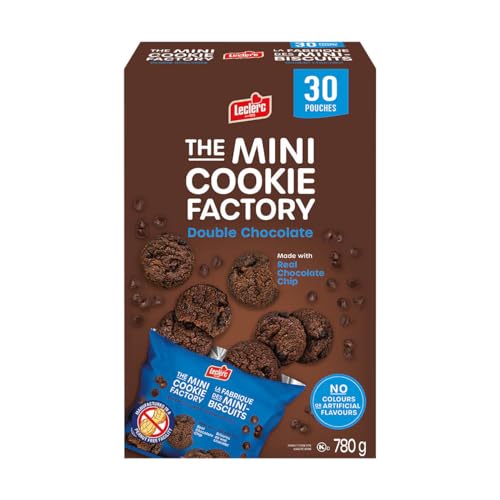 Leclerc Mini Double Chocolate Chip Cookies, 30ct x 26g/1.7 lbs (Shipped from Canada)