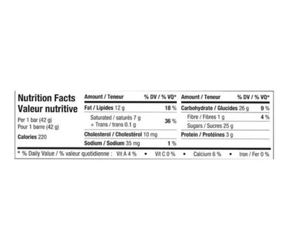 Aero Milk Chocolate Bar Nutritional Facts 1