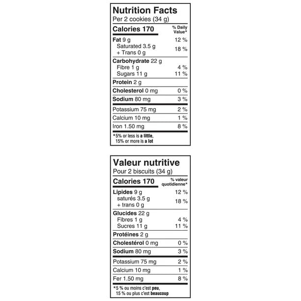Chips Ahoy Chocolate Chunk Cookies Nutrition Facts