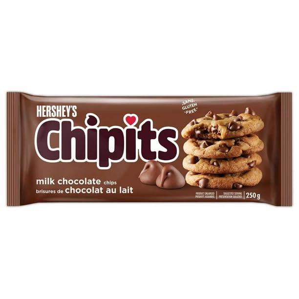 Hershey CHIPITS Milk Chocolate Chips, 250g/8.81oz (Shipped from Canada)
