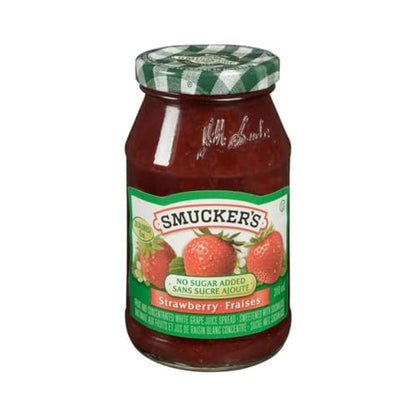 Smuckers No Sugar Added Strawberry Spread, 310 mL/10.5 fl. oz (Shipped from Canada)