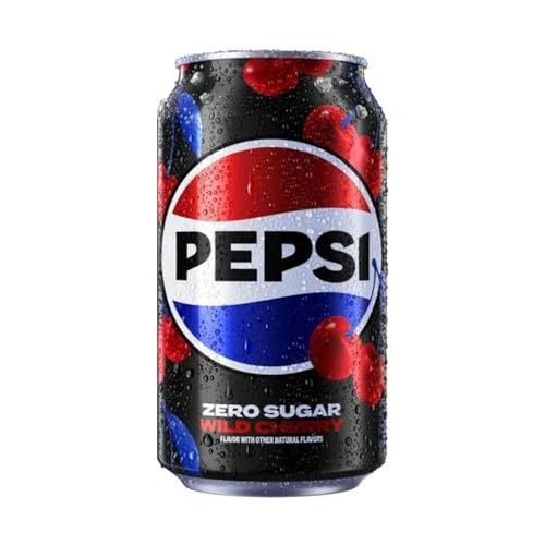 Pepsi Zero Sugar Cherry Soda Pop, Cans, 12 x 355ml/12 fl. oz (Shipped from Canada)