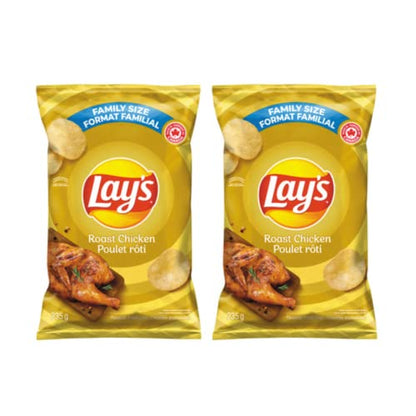 Lays Roast Chicken Potato Chips Family Bag pack of 2