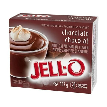 Jell-O Pudding Mix, Chocolate Instant Pudding Mix, 113g/4 oz (Shipped from Canada)