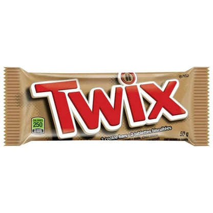 TWIX Caramel Cookie Chocolate Candy Bar, Full Size Bar, 50g/1.7oz (Shipped from Canada)