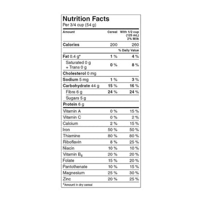 Great Value Frosted Shredded Wheat Cereal Nutrition Facts