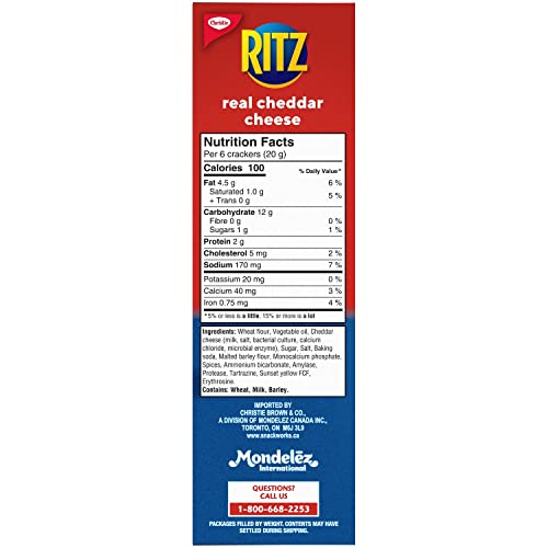 Ritz Real Cheddar Cheese Crackers 200g/7.05 (Shipped from Canada)