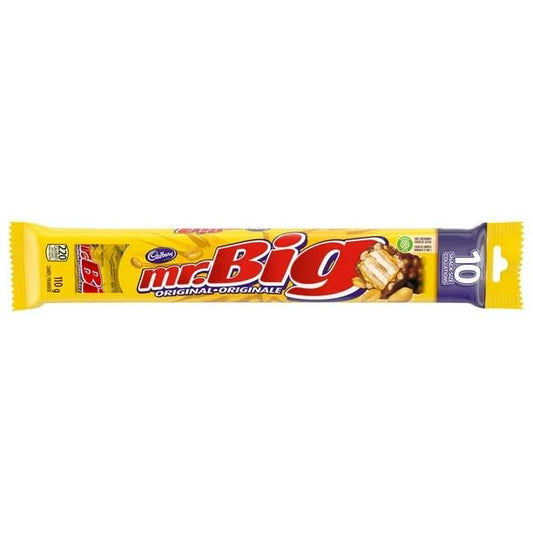 Cadbury Mr. Big Snack Size 10pcs 110g/3.88oz (Includes Ice Pack) (Shipped from Canada)