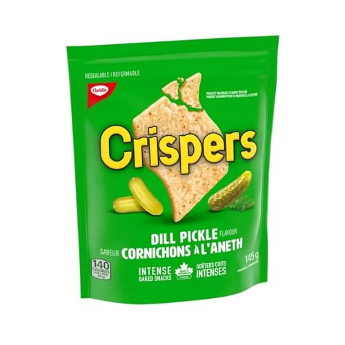 Christie Crispers Dill Pickle Cracker Snacks, 145g/5.1 oz (Shipped from Canada)